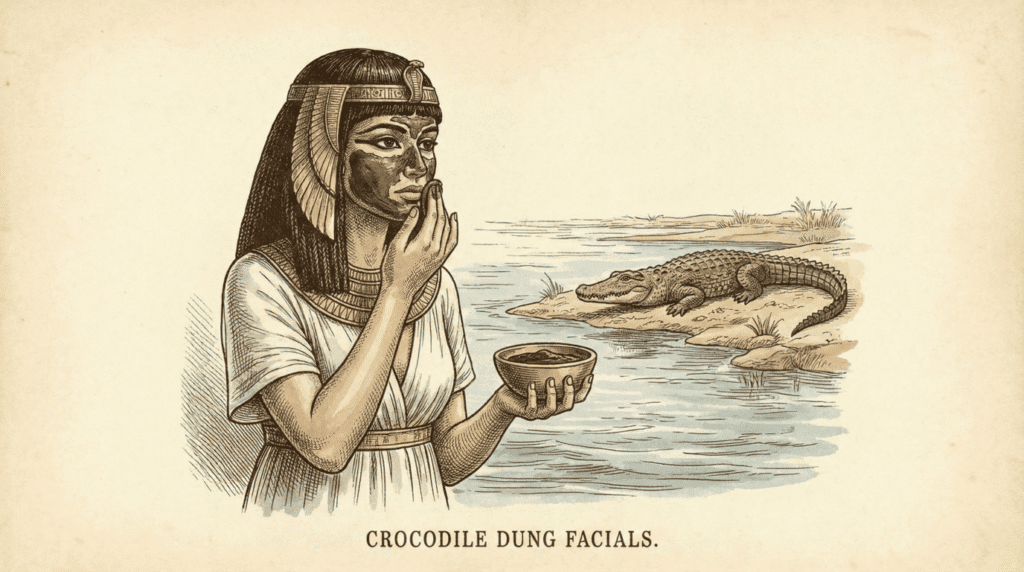 Crocodile Dung Facials (Ancient Egypt and Rome)