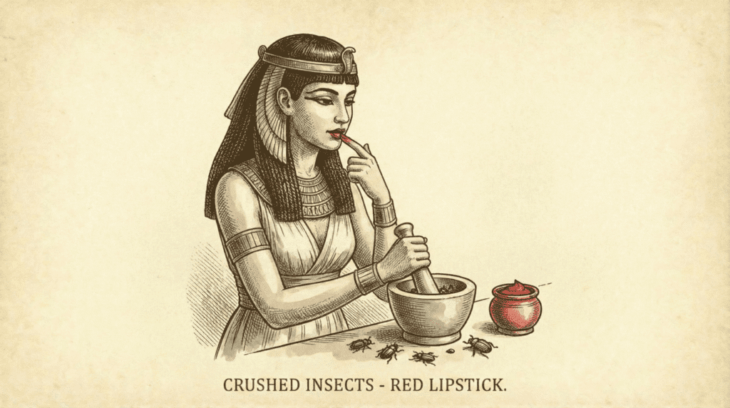 Crushed Insects for Red Lipstick (Ancient Egypt, Then the World)