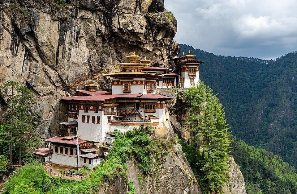 Tiger's Nest Monastery (Paro Taktsang) perched on the cliff - Bhutan