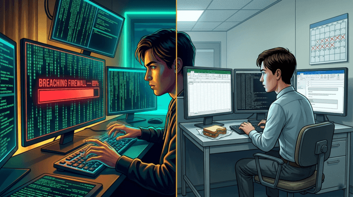 Hacking Is Just Fast Typing on a Green Screen