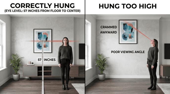 Hanging Art and Mirrors Far Too High