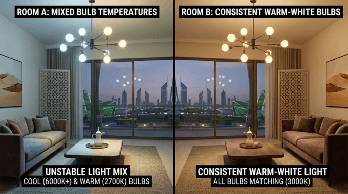 Ignoring Lighting Color Temperature in Interior Design