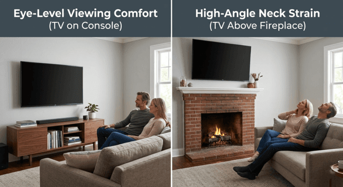 Placing TVs Directly Above Fireplaces