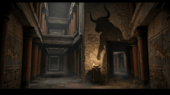 The Cretan Labyrinth & the Minotaur