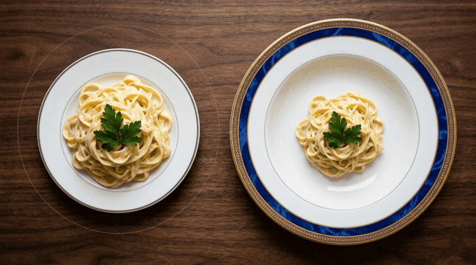 The Delboeuf Illusion on Your Plate