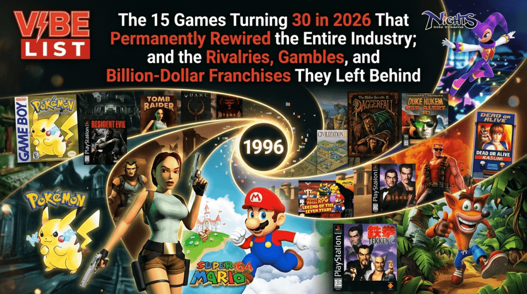 The 15 Games Turning 30 in 2026 That Permanently Rewired the Entire Industry; and the Rivalries, Gambles, and Billion-Dollar Franchises They Left Behind