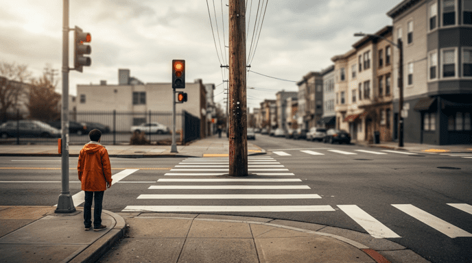 The Crosswalk That Leads Into a Pole