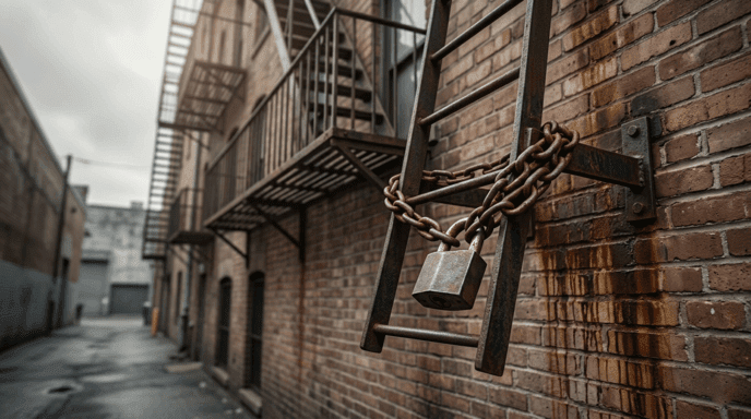 The Fire Escape Bolted Shut