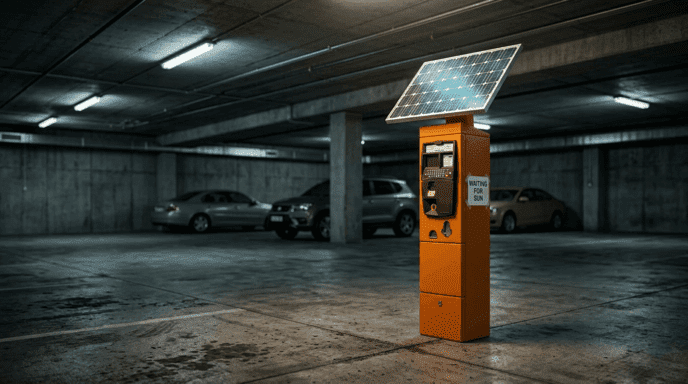The Solar-Powered Underground Parking Meter