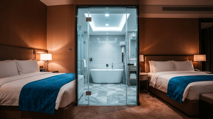 The Transparent Bathroom Door