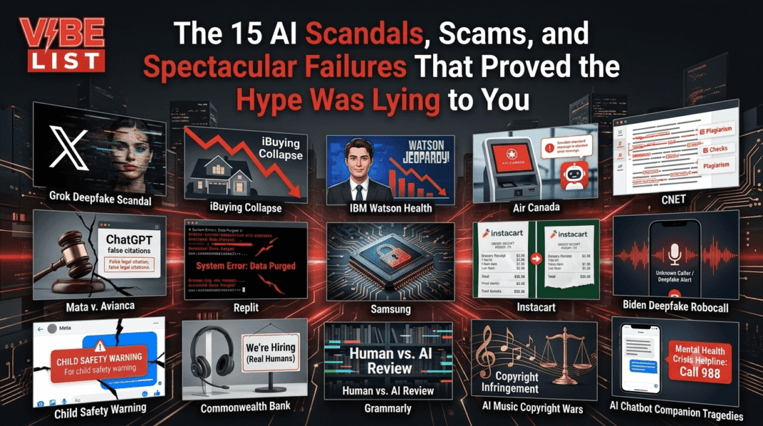 The 15 AI Scandals, Scams, and Spectacular Failures That Proved the Hype Was Lying to You
