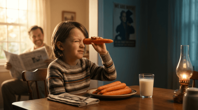 Carrots Give You Perfect Eyesight (or Let You See in the Dark)