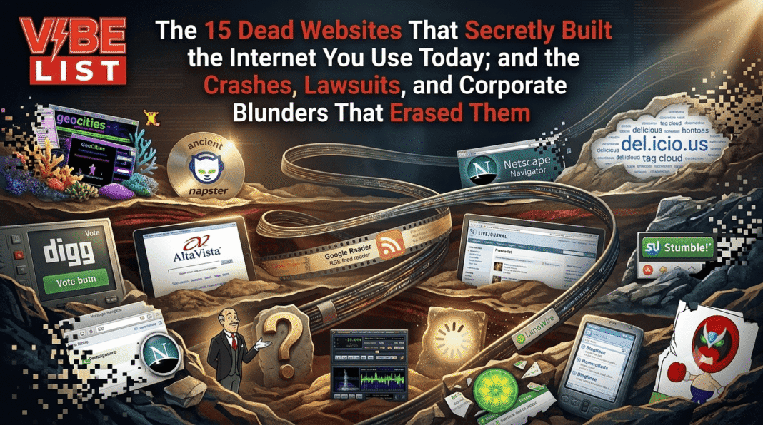 The 15 Dead Websites That Secretly Built the Internet You Use Today